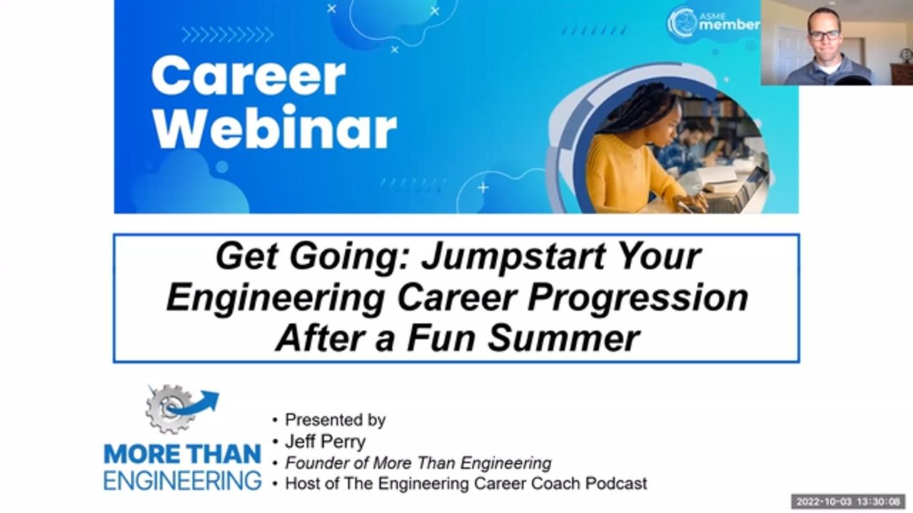 Career Webinar - Get Going: Jumpstart Your Engineering Career Progression After a Fun Summer