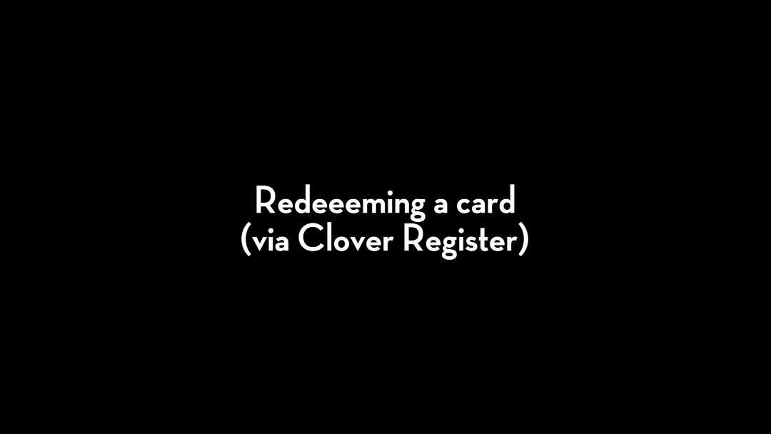 Clover Clips: Gift Cards - Redeeming A Card