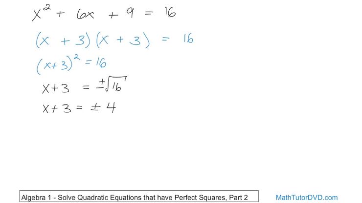 Algebra 2 Quadratic Equations