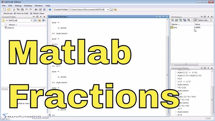 Matlab Online Tutorial 07 Working With Fractions And The