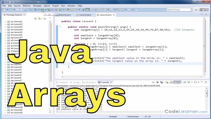 Java Tutorial - 03 - Search For The Max And Min Value Of An Array - Java  Programming - Vol 4 - Arrays & Strings - Math Tutor Public Gallery