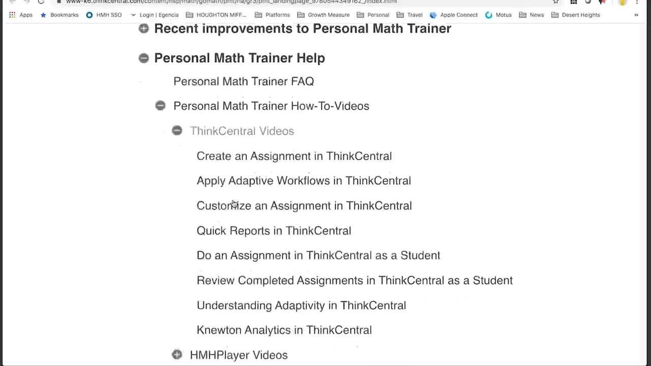 Personal Math Trainer - GO Math Resources & Assigning - Tutorial Videos ...