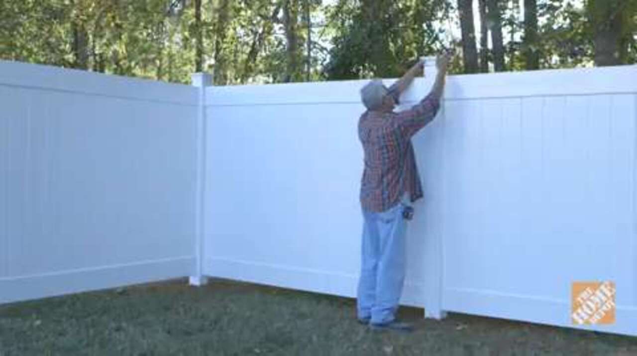 Building A Vinyl Fence Fencing How To Videos And Tips At The Home Depot Building A Vinyl Fence Fencing How To Videos And Tips At The Home Depot