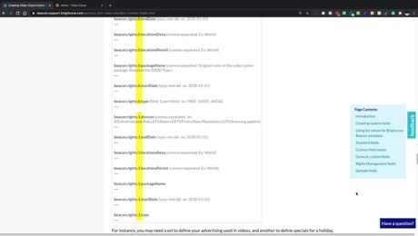 Using Video Cloud Custom Fields  in Brightcove Beacon