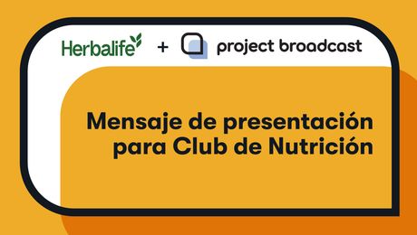 Mensaje de presentación para Club de Nutrición