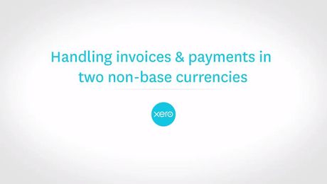 Handling invoices and payments in two non-base currencies