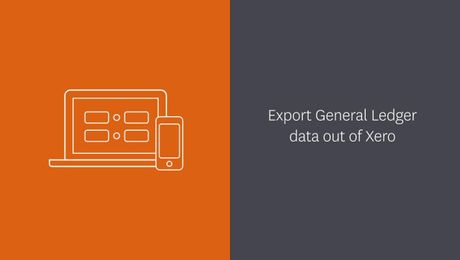 Export general ledger data out of Xero