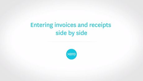 Entering invoices and receipts side by side in Xero