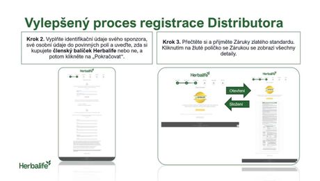 Registrace Distributora a Preferovaného zákazníka - návod