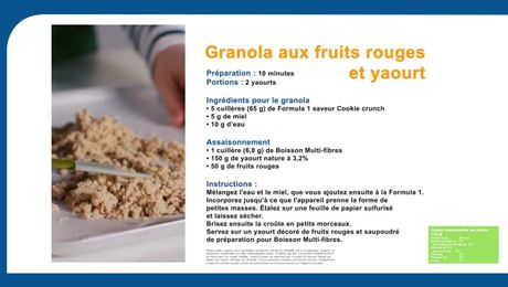 Recette de granola avec fruits rouges et yaourt