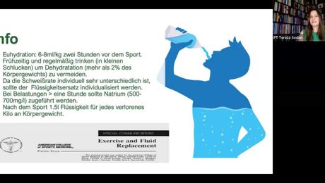 HNM Ernährungsvortrag Hydration und die wichtige Rolle der Flüssigkeitsversorgung an heißen Tagen.