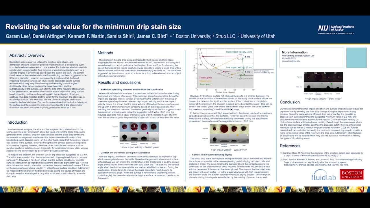 Revisiting the Set Value for the Minimum Drip Stain Size