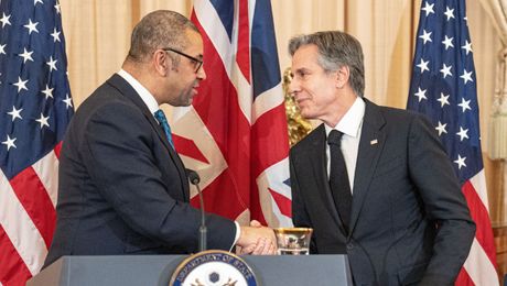 Secretary Antony J. Blinken and UK Foreign Secretary James Cleverly at a Joint Press Availability