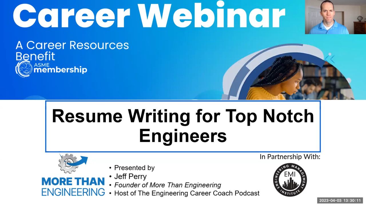 Career Webinar - Resume Writing for Top-Notch Engineers
