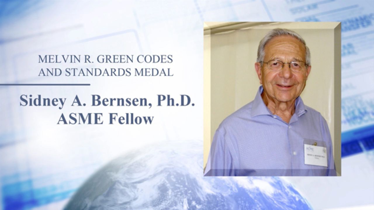 Sidney A. Bernsen, 2013 Melvin R. Green Codes and Standards Medal