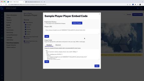Creating and Publishing Players Using the Players Module