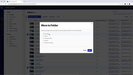 Organizing Videos Using Folders