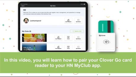 Connect Clover card reader to HN MyClub