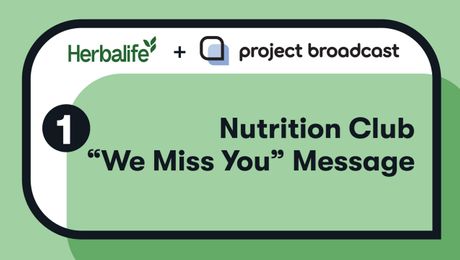 Nutrition Club "We Miss You" Message