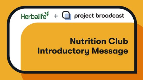 Nutrition Club Introductory Message 