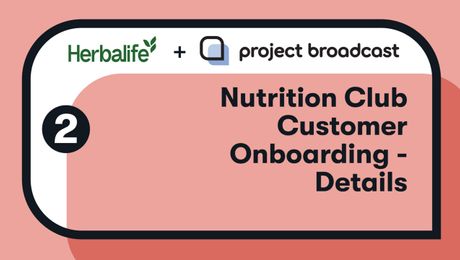 Nutrition Club Customer Onboarding - Details