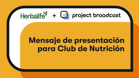 Mensaje de presentación para Club de Nutrición