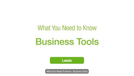 Business Tools: Leads