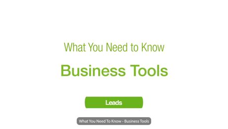 Business Tools: Leads