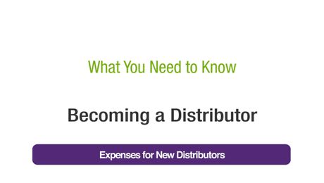 Expenses for New Distributors
