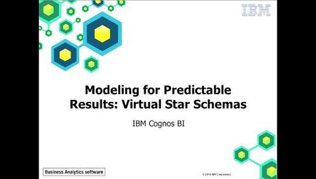 IBM Cognos Framework Manager: Chapter 7 - Modeling for Predictable Results: Virtual Star Schemas